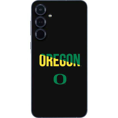 University of Oregon Split on Black Galaxy A35 5G Skin